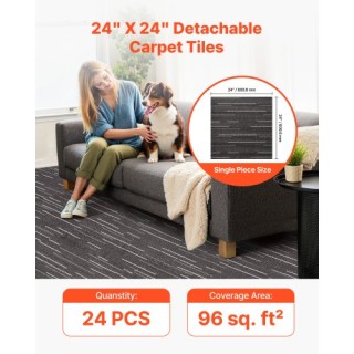 VEVOR Επαναχρησιμοποιούμενες Πλακάκια Χαλιού 610x610 mm, 24 Τεμάχια... VEVOR Επαναχρησιμοποιούμενες Πλακάκια Χαλιού 610x610 mm, 24 Τεμάχια...