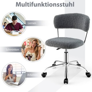 Costway Καρέκλα γραφείου από τεχνητή γούνα με ρυθμιζόμενο σε ύψος ε... Costway Καρέκλα γραφείου από τεχνητή γούνα με ρυθμιζόμενο σε ύψος ε...