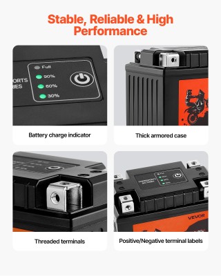 VEVOR Μπαταρία Μοτοσικλέτας 12V 2Ah LiFePO4 Λιθίου, Υψηλής Απόδοσης... VEVOR Μπαταρία Μοτοσικλέτας 12V 2Ah LiFePO4 Λιθίου, Υψηλής Απόδοσης...