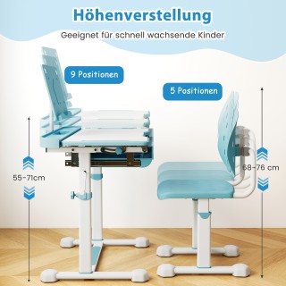 Costway Παιδικό Γραφείο με Ρυθμιζόμενο Ύψος και Κλίση στην Επιφάνει...