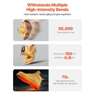 VEVOR Ανδρικές Αδιάβροχες Ατσάλινες Μπότες Εργασίας Μέγεθος 10.5 Αν...