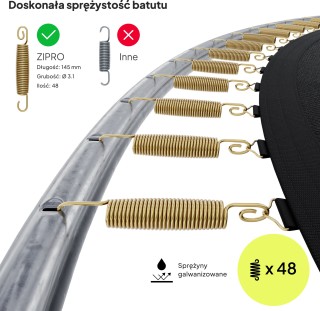 Τραμπολίνο Κήπου JumpPro PREMIUM 252 cm με Εσωτερικό Δίχτυ Μαύρο -... Τραμπολίνο Κήπου JumpPro PREMIUM 252 cm με Εσωτερικό Δίχτυ Μαύρο -...