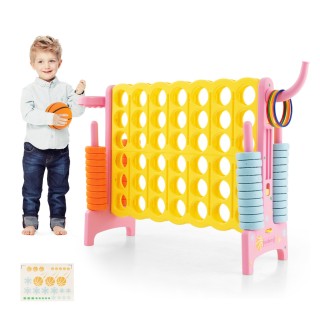 Παιχνίδι Σκορ-4 με Καλάθι Μπάσκετ και Δαχτυλίδι Ρίψης Ροζ 122  x 57...