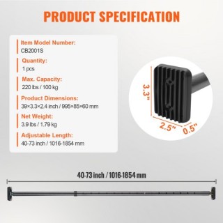 VEVOR Ρυθμιζόμενη Μπάρα Προστασίας Φορτίου για Ανοιχτά Οχήματα HL... VEVOR Ρυθμιζόμενη Μπάρα Προστασίας Φορτίου για Ανοιχτά Οχήματα HL...