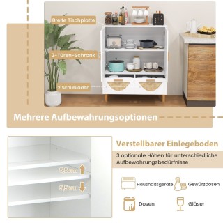 Costway Πλευρική Βιτρίνα με Μπαμπού Σχέδιο και Ρυθμιζόμενα Ράφια 8... Costway Πλευρική Βιτρίνα με Μπαμπού Σχέδιο και Ρυθμιζόμενα Ράφια 8...