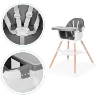 ECOTOYS Καρεκλάκι φαγητού και καθισματάκι 2 σε 1 για παιδιά, γκρι H... ECOTOYS Καρεκλάκι φαγητού και καθισματάκι 2 σε 1 για παιδιά, γκρι H...