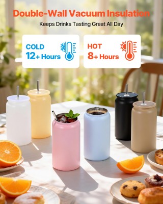 VEVOR Σετ 12 Ποτηριών Διαφόρων Χρωμάτων για Εξατομίκευση (473 mL) K...