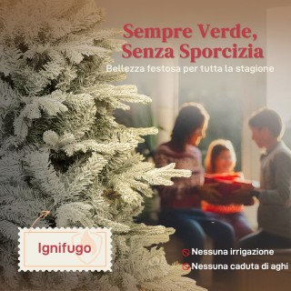 HOMCOM Χριστουγεννιάτικο Δέντρο Χιονισμένο Ύψους 150 cm με Ρεαλιστι...