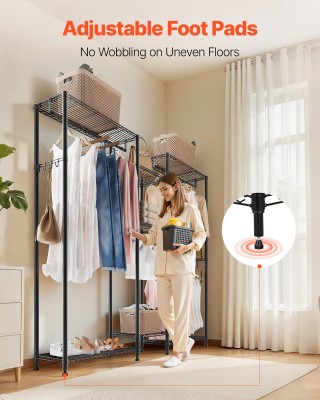 VEVOR Μεταλλική Ντουλάπα Κρεμάστρα με 7 Ρυθμιζόμενα Ράφια & 4 Κρεμα... VEVOR Μεταλλική Ντουλάπα Κρεμάστρα με 7 Ρυθμιζόμενα Ράφια & 4 Κρεμα...