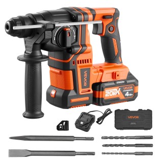 VEVOR Κρουστικό Πιστολέτο 20mm SDS-Plus, 20V Μπαταρίας, Brushless, ...