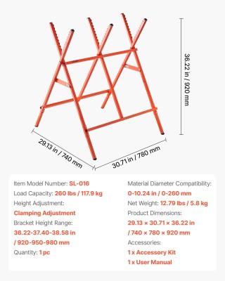 VEVOR Δίδυμο Ρυθμιζόμενων Ιπποδύναμων Βαρέος Τύπου 260 lbs Φορτίο J...