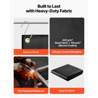 VEVOR Στρώμα Συγκόλλησης από Σιλικονούχο Fiberglass, Ανθεκτικό σε Θ...