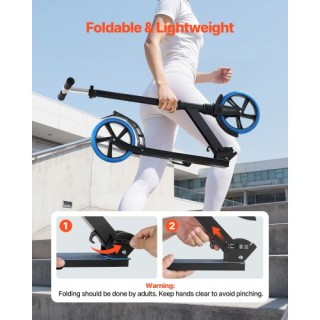 VEVOR Παιδικό Πατίνι Δύο Τροχών με Ρυθμιζόμενο Τιμόνι, Μπλε JTHBC2L...