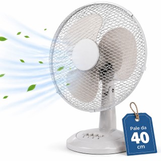 BAKAJI Αυτόνομος Επιτραπέζιος Ανεμιστήρας Χρώματος Άμμου, Ισχύς 45W...