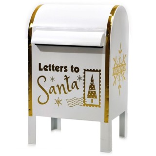 BAKAJI  Γραμματοκιβώτιο Γράμματα Άγιου Βασίλη Λευκή Χριστουγεννιάτι...