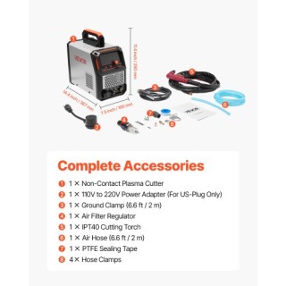 VEVOR Κοπτικό Πλάσματος 65A με Πιλοτικό Τόξο και Ψηφιακή Οθόνη IGBT...