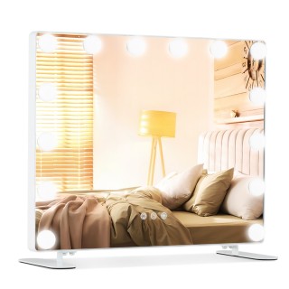 Costway  Φωτιζόμενος Καθρέφτης Μακιγιάζ με Ρυθμιζόμενα LED Φώτα και...