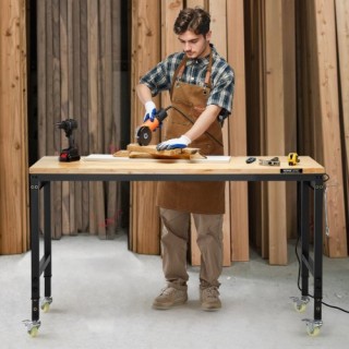 VEVOR Ρυθμιζόμενος Πάγκος Εργασίας με Ρόδες και Πρίζα 60 με Πίνακα ... VEVOR Ρυθμιζόμενος Πάγκος Εργασίας με Ρόδες και Πρίζα 60 με Πίνακα ...