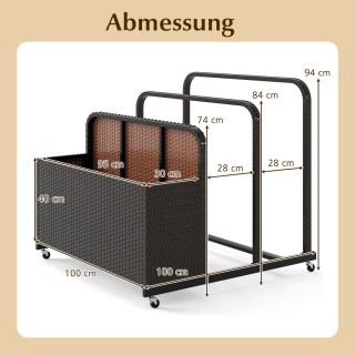 Costway  Καλαίσθητο Καρότσι Αποθήκευσης για Κολυμβητικά Αξεσουάρ απ...