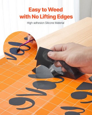 VEVOR Ρολό Γυαλιστερό Μαύρο Βινύλιο Θερμομεταφοράς 304.8 x 7260mm K...