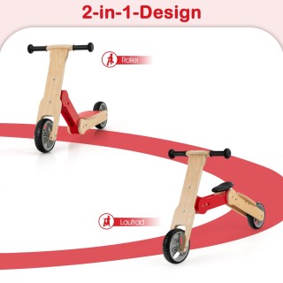 Costway  Δίτροχο 2-σε-1 για Παιδιά: Πατίνι και Ποδηλατάκι Ισορροπία...