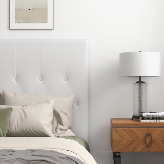 HOMCOM Κεφαλάρι Διπλού Κρεβατιού Επενδυμένο με Σχέδιο Κουμπιών από ...