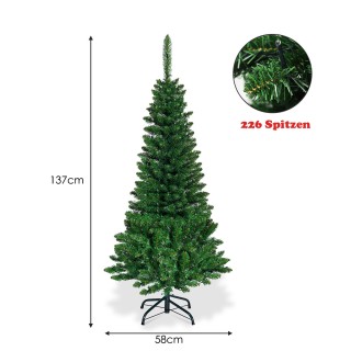 Costway Τεχνητό Χριστουγεννιάτικο Δέντρο με 150 Πολύχρωμα LED, 135 ...