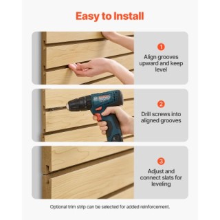 VEVOR Πάνελ SlatWall 4x4 ft MDF Φυσικό για Γκαράζ με Μοντέρνο Σχεδι... VEVOR Πάνελ SlatWall 4x4 ft MDF Φυσικό για Γκαράζ με Μοντέρνο Σχεδι...