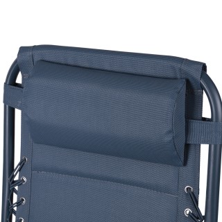 Galileo Πολυθρόνα μέγιστης χαλάρωσης σε μπλε χρώμα, με επενδυμένο κ...