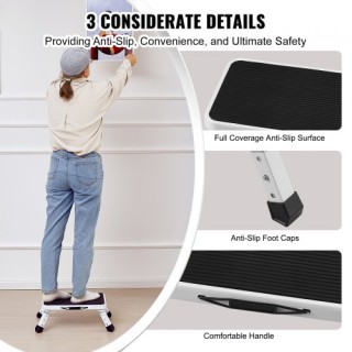 VEVOR  Σκαλοπάτι Αναδιπλούμενο 1 Βήματος 150KG, Ρυθμιζόμενο Ύψος, Α...