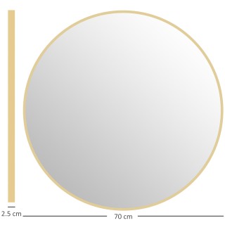 HOMCOM Στρογγυλός Καθρέφτης Μπάνιου με Επιφάνεια Αντοχής στις Προσκ... HOMCOM Στρογγυλός Καθρέφτης Μπάνιου με Επιφάνεια Αντοχής στις Προσκ...