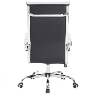 BAKAJI  Καρέκλα Γραφείου από Συνθετικό Δέρμα Λευκή Περιστρεφόμενη Π...