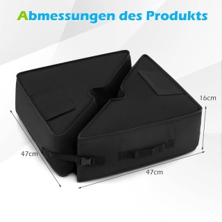 Costway Βάση Ομπρέλας Γεμιζόμενη με Άμμο 40 kg, Μεταφερόμενη, Μαύρη...