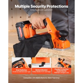 VEVOR Ασύρματο Χειροκίνητο Πλάνη 82mm, 15000 RPM Ηλεκτρική Πλάνη Ξύ...