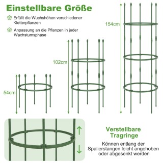 Costway Σετ 3 Τεμαχίων Υποστήριξης Ντομάτας με Ρυθμιζόμενο Ύψος & 3... Costway Σετ 3 Τεμαχίων Υποστήριξης Ντομάτας με Ρυθμιζόμενο Ύψος & 3...
