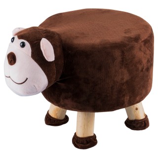 Galileo Μικρό σκαμπό ζώου 28x24 εκ. με ύφασμα βελούδινης όψης και ξ...