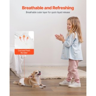 VEVOR Υπερ-απορροφητικές Πάνες Μίας Χρήσης για Θηλυκά Σκυλιά XS 96 ...