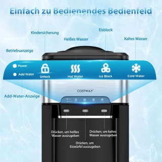 Ψύκτης Νερού 3-σε-1 με Παραγωγή Πάγου και 3 Ρυθμίσεις Θερμοκρασίας ... Ψύκτης Νερού 3-σε-1 με Παραγωγή Πάγου και 3 Ρυθμίσεις Θερμοκρασίας ...