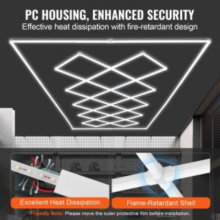 Φωτιστικό Γκαράζ LED VEVOR 88000LM 14 Πλέγματα PJXCKDBS14G5DPQ8EV2 Φωτιστικό Γκαράζ LED VEVOR 88000LM 14 Πλέγματα PJXCKDBS14G5DPQ8EV2