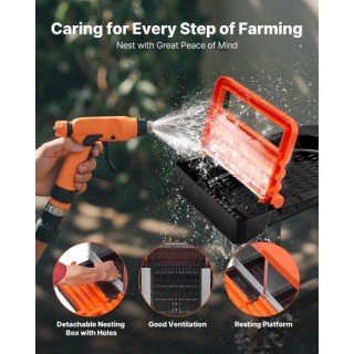 VEVOR Διώροφο Μεταλλικό Κουτί Φωλιάς με 10 Θέσεις και Προστατευτικό...