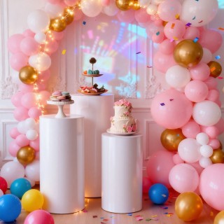 VEVOR Στήλη Λουλουδιών Γάμου - Σετ 3 Κυλινδρικών Βάσεων (60/75/90εκ... VEVOR Στήλη Λουλουδιών Γάμου - Σετ 3 Κυλινδρικών Βάσεων (60/75/90εκ...