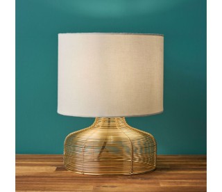 Ostaria Λάμπα Μεταλλική Lio Λευκή Χρυσή -37748 Ostaria Λάμπα Μεταλλική Lio Λευκή Χρυσή -37748