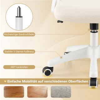 Costway Εργονομική Καρέκλα Γραφείου με Ανακλινόμενα Μπράτσα και Ρυθ...