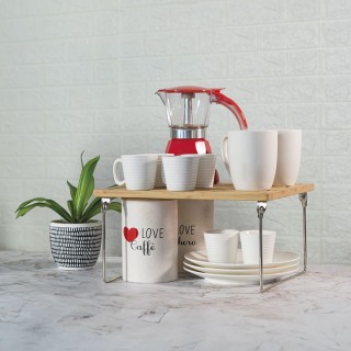 Galileo Ράφι οργανωτής από μπαμπού 32x28x15,5 cm στοιβαζόμενο και α...