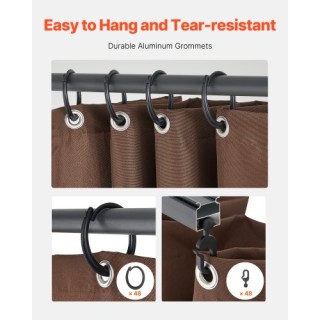 Αδιάβροχες Κουρτίνες για Κιόσκι 284 x 284 x 211 cm Καφέ SMLTCL10FT1...