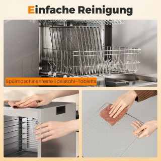 Costway Αποξηραντήρας 850W με 8 Θέσεις και Ρυθμιζόμενη Θερμοκρασία ...