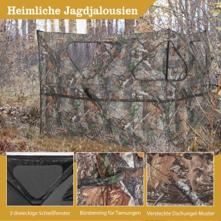 Costway  Φορητό 360° Καταφύγιο Κυνηγιού Pop-up Σκηνή με Τσάντα Μετα...