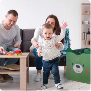 Παιδικό Καλάθι Αποθήκευσης & Χαλάκι Παιχνιδιού Υφασμάτινο 33 × 39 ×...