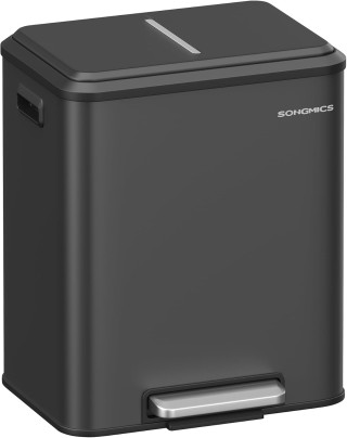SONGMICS Διπλός Κάδος Απορριμμάτων Κουζίνας 30L από Ανοξείδωτο Ατσά... SONGMICS Διπλός Κάδος Απορριμμάτων Κουζίνας 30L από Ανοξείδωτο Ατσά...