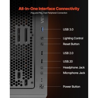 VEVOR Μεσαίο Κουτί Υπολογιστή ATX με 4 ARGB Ανεμιστήρες DNJXZT120MM... VEVOR Μεσαίο Κουτί Υπολογιστή ATX με 4 ARGB Ανεμιστήρες DNJXZT120MM...